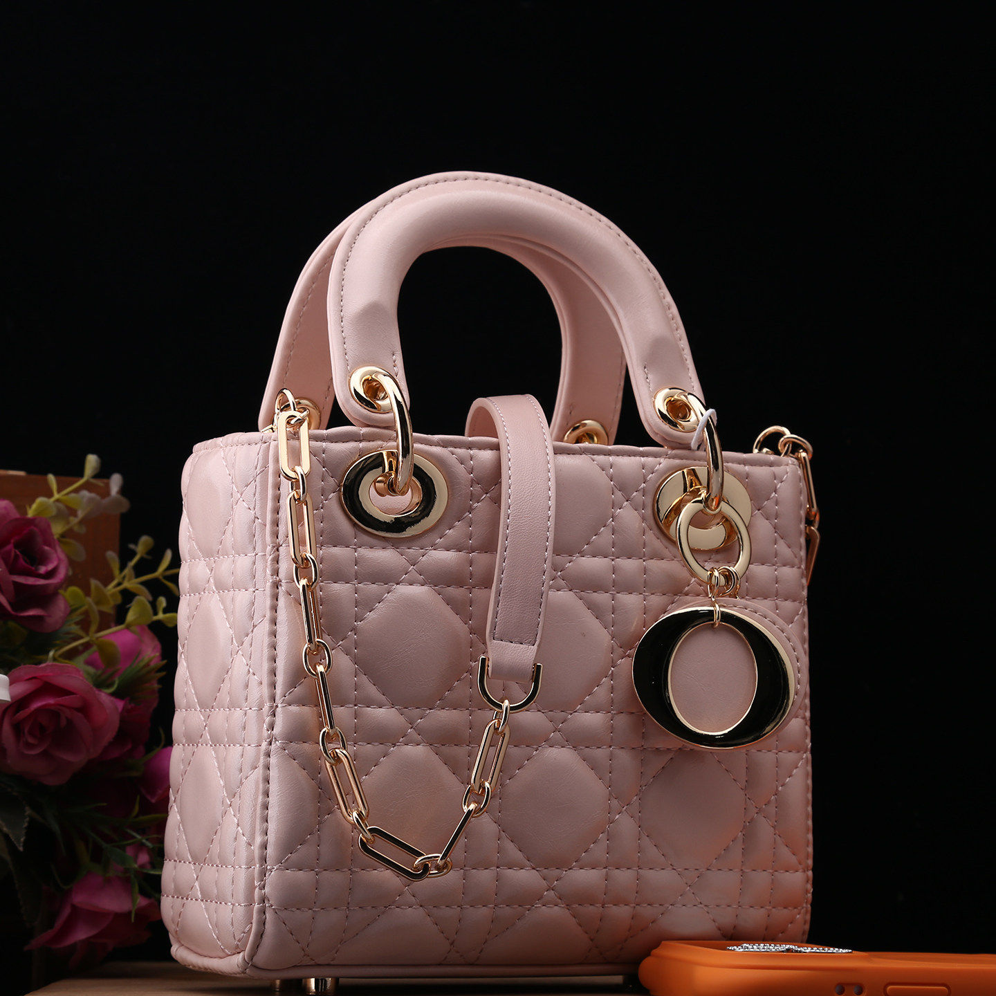 2026新款专柜正品戴妃包女包欧美时尚菱格纹单肩斜挎手提包高级感,箱包皮具/热销女包/男包,小方包,淘宝优惠券,粉丝福利购,淘宝优惠卷