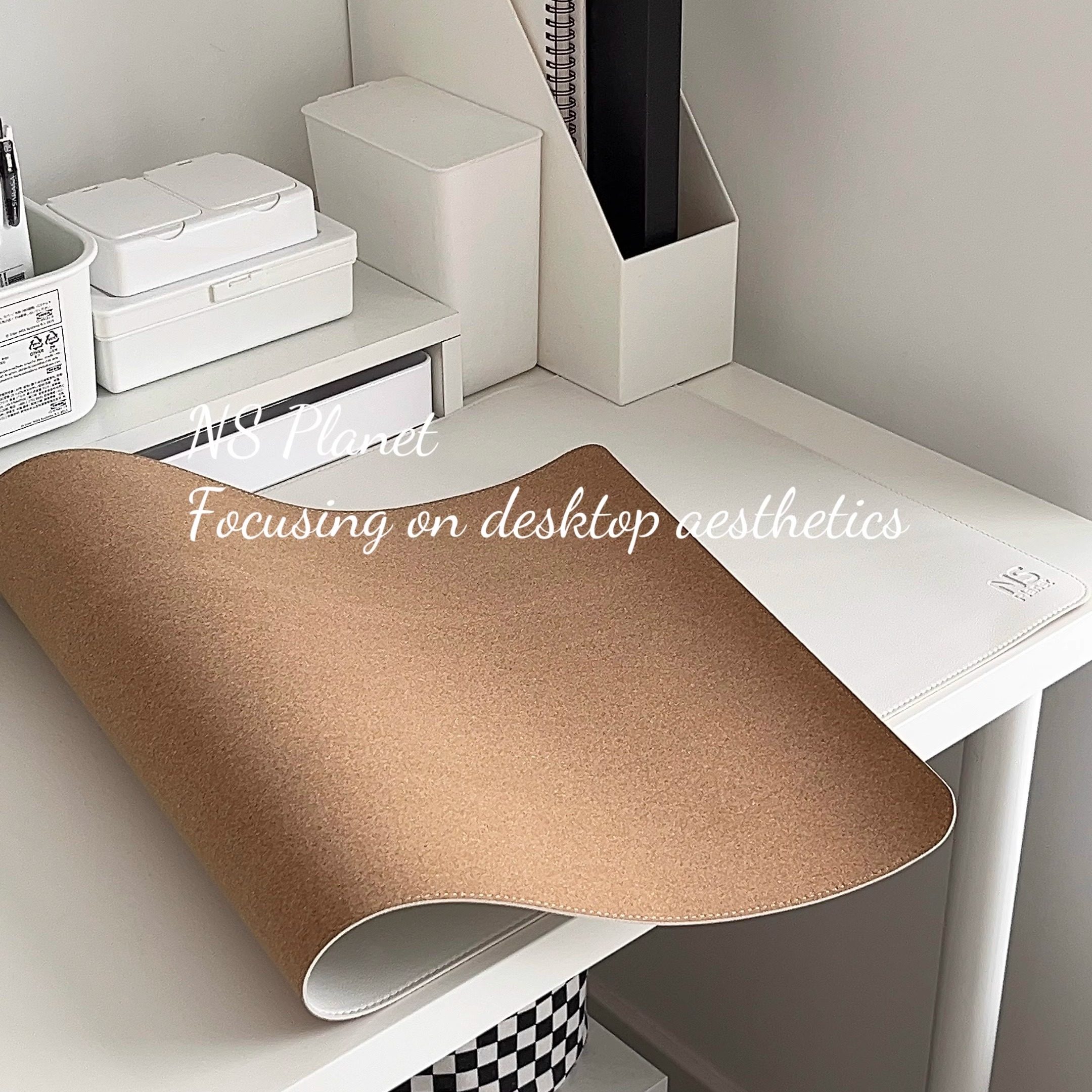 NS皮革鼠标垫超大号防水细皮纹纯色高级感纹电脑办公桌垫定制尺寸