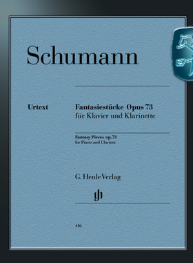 亨乐原版 舒曼 幻想曲op73 为单簧管与钢琴而作 Schumann Fantasiestücke op.73 f. Klar HN416