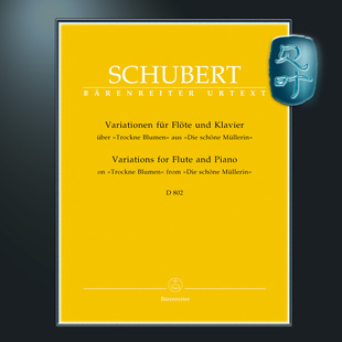 骑熊士原版 舒伯特 枯萎的花朵变奏曲op post160 D802 长笛和钢琴 Schubert Variations on 