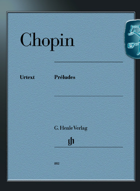 亨乐原版 肖邦 前奏曲全集 钢琴独奏 带指法 Chopin Préludes br HN882