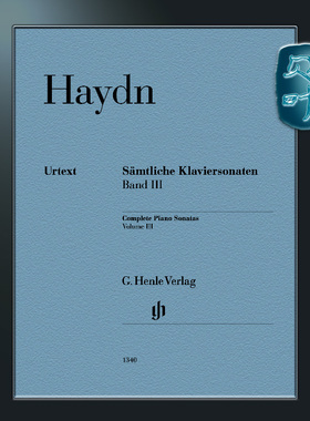 亨乐原版 海顿 钢琴奏鸣曲全集卷三 钢琴独奏带指法 Haydn Samtliche Klaviersonaten 3 br. HN1340