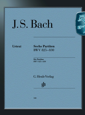 亨乐原版 巴赫 六首帕蒂塔BWV825-830 带指法 Bach Six Partitas BWV825-830 HN518