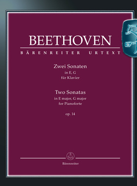 骑熊士原版 贝多芬 E大调和G大调两首钢琴奏鸣曲op14 钢琴独奏 Beethoven Zwei Sonaten für Klavier E-Dur, G-Dur op.14 BA10855