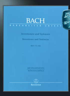 骑熊士原版 巴赫 二三部创意曲BWV772-801 钢琴独奏带指法  Bach Inventions and Sinfonias  BWV 772-801 BA05241