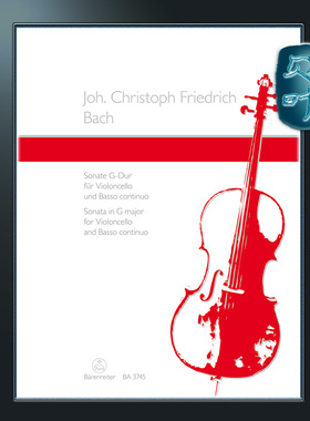 骑熊士原版 巴赫 G大调奏鸣曲 大提琴和钢琴 Bach Sonata for Violoncello and Basso continuo in G major BA03745