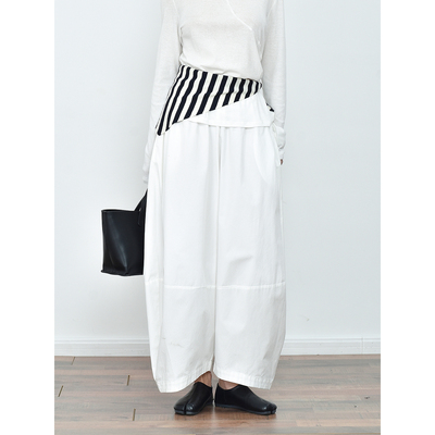 九五氏长/设计师风格莱赛尔棉混纺九分裤立体灯笼裤气球山本裤女