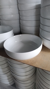 10寸汤碗日式高级感牛排盘子西餐陶瓷家用菜盘深盘早餐盘餐具微瑕