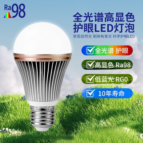 亿财全光谱高显色铝片散热健康灯