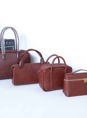 清仓-皮面瑕疵包包LP19，小胖子，圆筒意大利IL PONTE进口植鞣皮