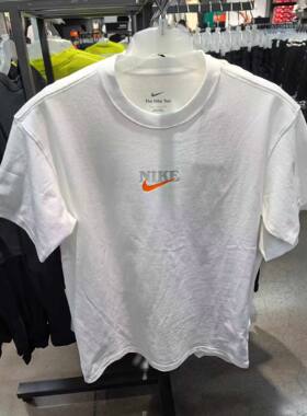 Nike/耐克 男子圆领运动休闲美式印花纯棉宽松T恤短袖 FN3700