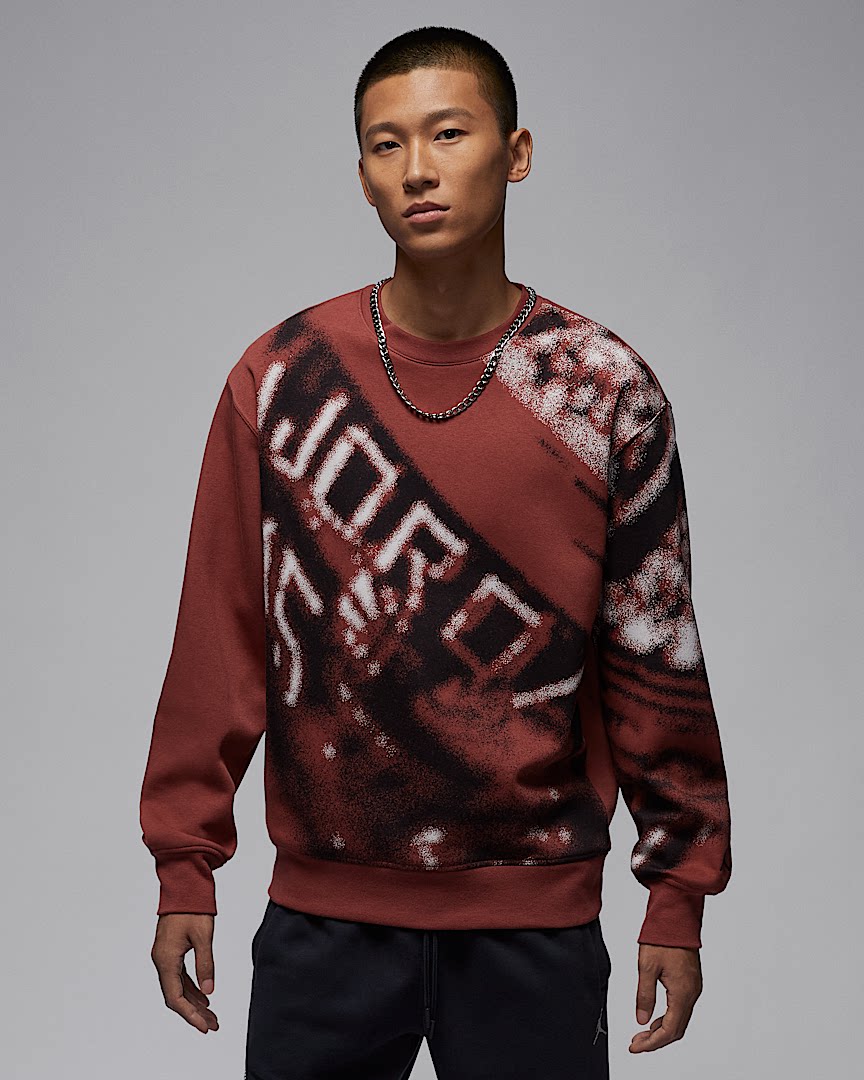 Nike/耐克Jordan男子潮流秋冬加绒保暖舒适圆领套头衫卫衣HF9314