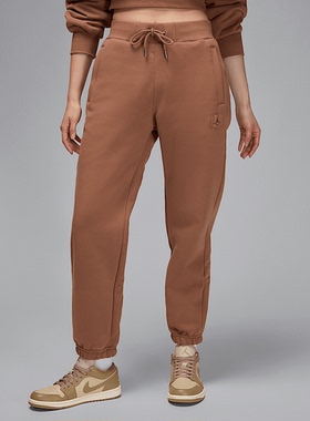 耐克Jordan飞人新款女子加绒保暖舒适宽松收口长裤卫裤FV7060