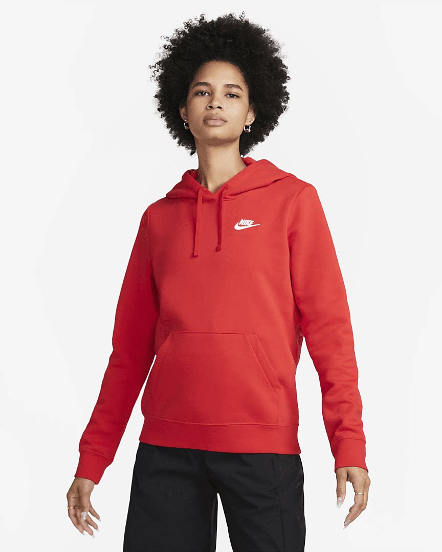 耐克/NIKE女子运动休闲薄绒保暖春秋季新款连帽针织卫衣DQ5794