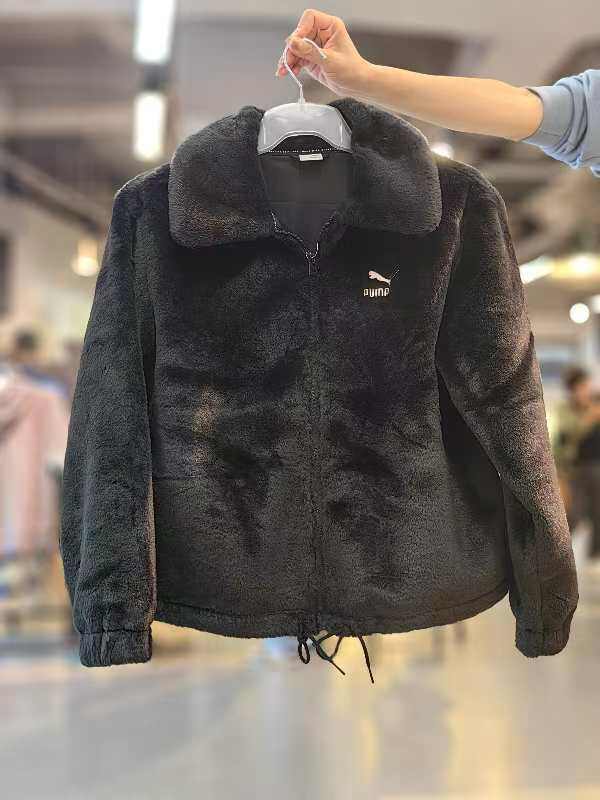 PUMA彪马女子秋冬季运动服休闲仿皮草保暖毛绒外套537585