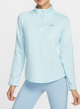 nike耐克女子跑步上衣冬新款运动训练服半拉链立领长袖T恤HQ4740