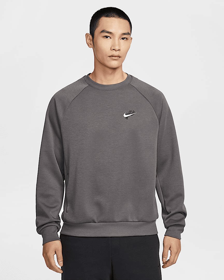 Nike/耐克Dri-Fit休闲男士针织速干圆领长袖卫衣套头衫卫衣HV8215