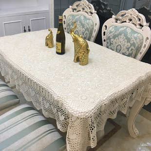 传统手工桌布镂空花钩织茶几巾外事礼品沙发垫拍摄装饰底垫钢琴巾
