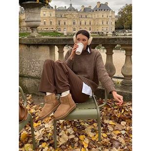 UGG桑坡2026羊皮毛一体棉鞋羊毛短靴U家保暖休闲短筒加厚雪地靴女