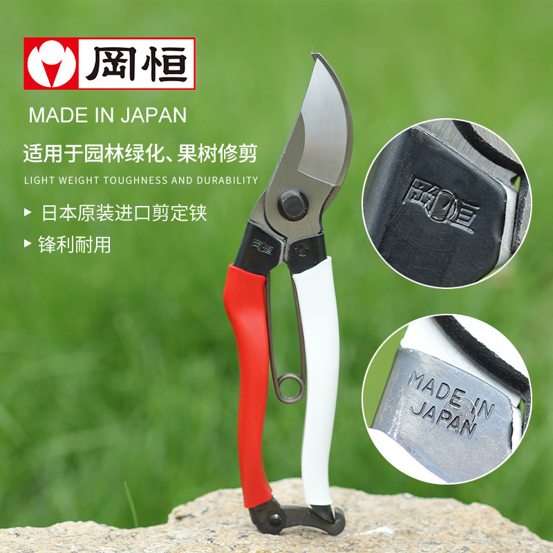冈恒修枝剪日本原装进口冈恒剪定铗园艺园林修剪剪刀果园果树剪刀