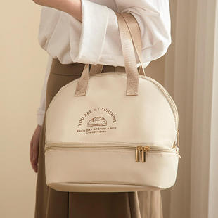 新款 双层包加厚铝膜便当包大容量保温手提袋外出野餐饭盒袋优系