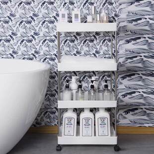 新款落地式小推车置物架厨房窄柜整理客厅卫生间浴室夹缝收纳架子