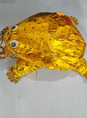 手工制作纸扎金蟾纸扎癞蛤蟆可烧祭祀金蟾三只眼金蟾三只眼癞蛤蟆
