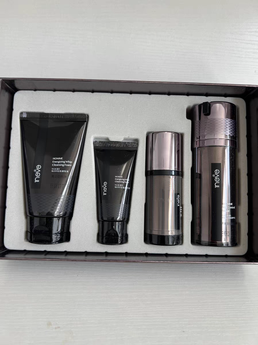 韩国维娜化妆品依艾丽男士控油舒肤套装洗面奶水乳精华三合一清洁