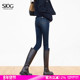 铅笔裤 SJOG提臀塑形力 牛仔裤 女紧身小脚裤 加绒显瘦靴裤 高腰冬季