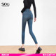 女翘臀小脚裤 弹力紧身九分牛仔裤 塑形显瘦提臀靴裤 SJOG蜜桃臀裤