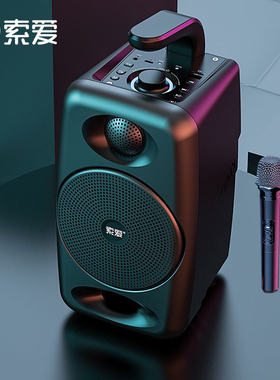 【2代升级】索爱无线蓝牙音箱麦克风话筒广场舞户外唱k歌家庭ktv