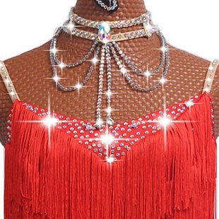 拉丁舞摩登舞SALSA肚皮舞项链舞蹈服饰品项链闪亮钻饰