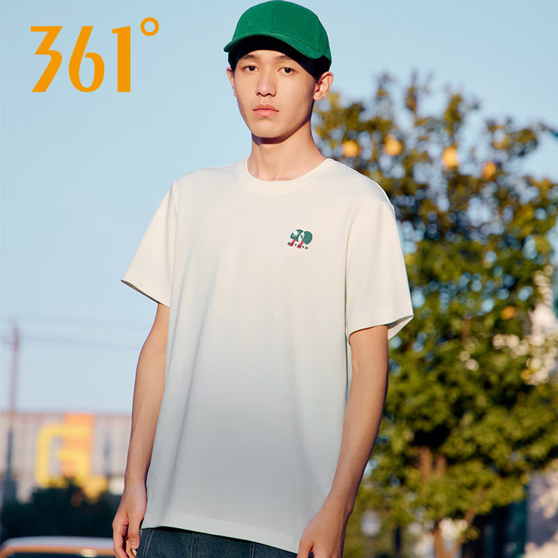 361运动t恤男2024夏季新款常规休闲上衣圆领透气短袖健身半袖男