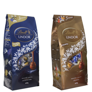 进口瑞士Lindt瑞士莲软心巧克力黑巧婚庆喜糖5种口味混装 48粒零食