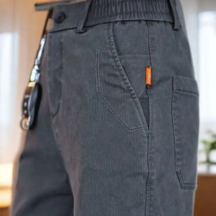 工作服男裤子耐磨工人工地干活穿的工装春秋夏季劳保休闲上班弹力