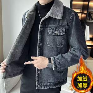 干活穿的牛仔外套男劳保工作服工地建筑上班春秋冬季加厚耐磨上衣