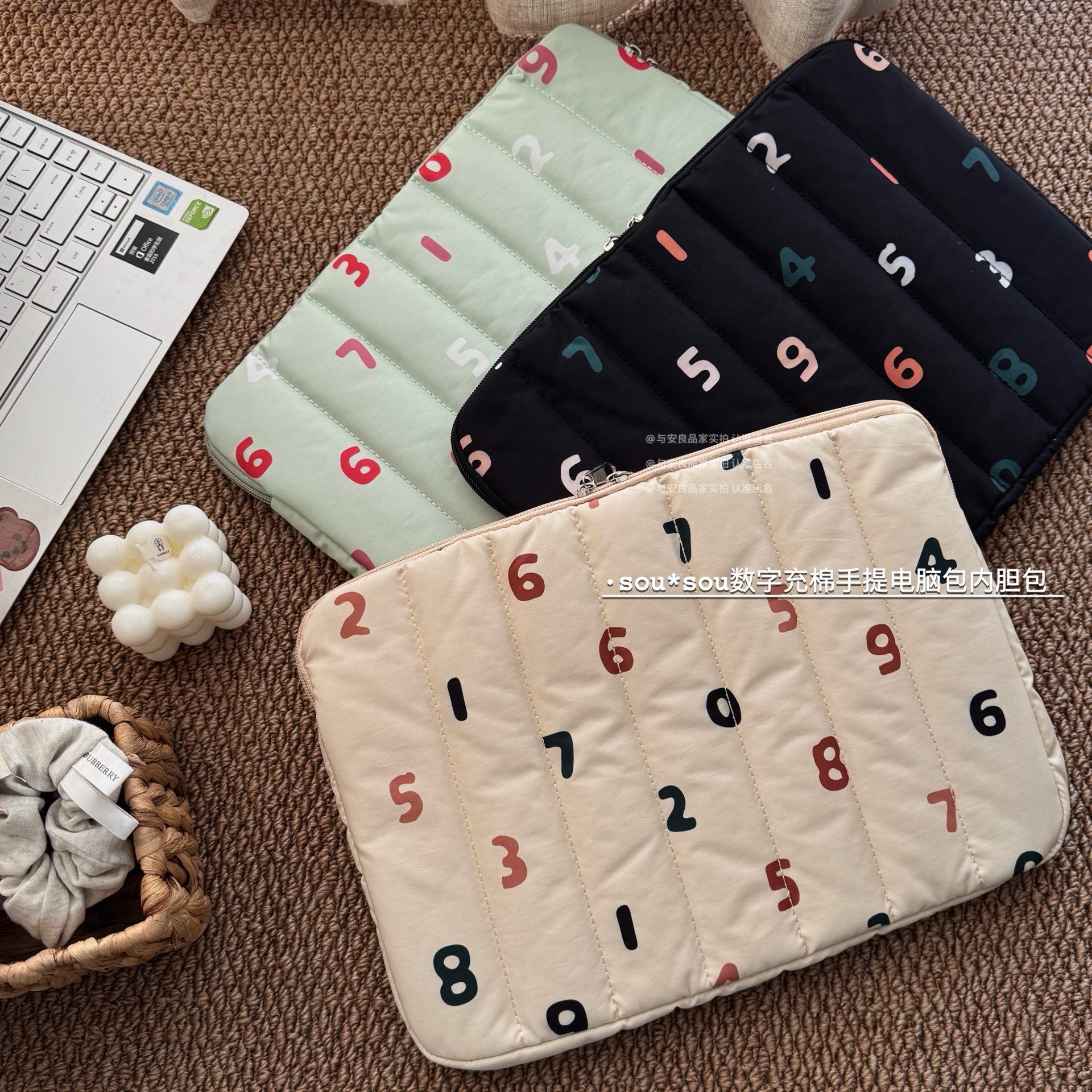 韩系笔记本电脑包14寸手提女士高级感小众MacBook男款联想苹果内胆包女通勤防摔防震13寸可爱