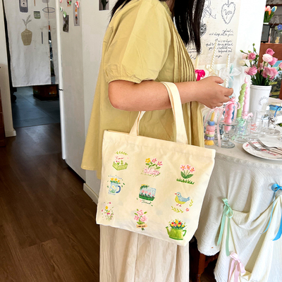 帆布包插画师联名中秋节礼品袋