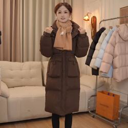 时尚百搭长款羽绒服外套