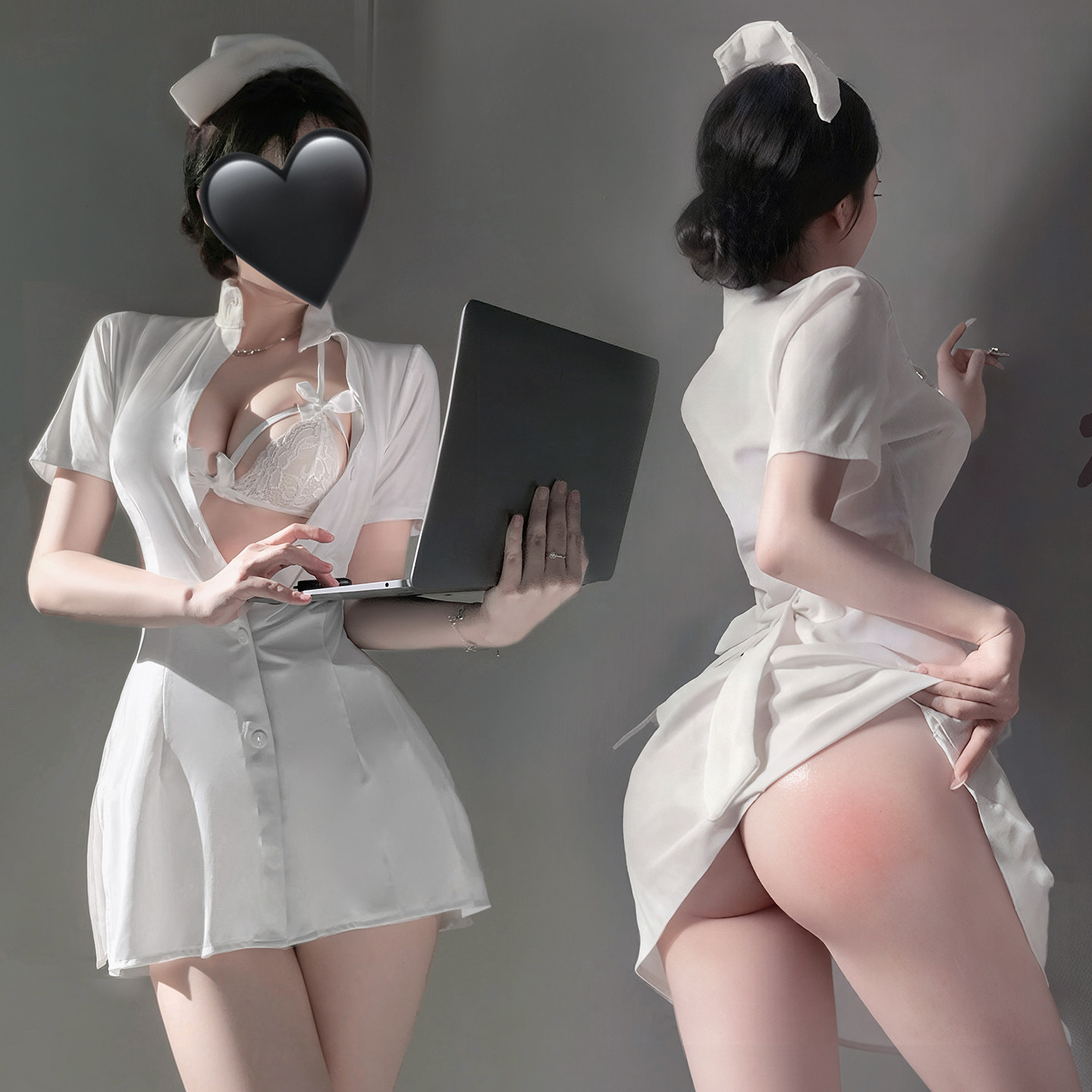霏慕纯欲cosplay护士连衣裙子套装角色扮演性感睡衣制服诱惑qqny - 实物图