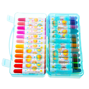 多省包邮雄狮酷哥功夫鸭水彩笔36色彩色笔儿童绘画笔手绘 彩笔 画笔套装美术绘画学生水彩笔套装幼儿园