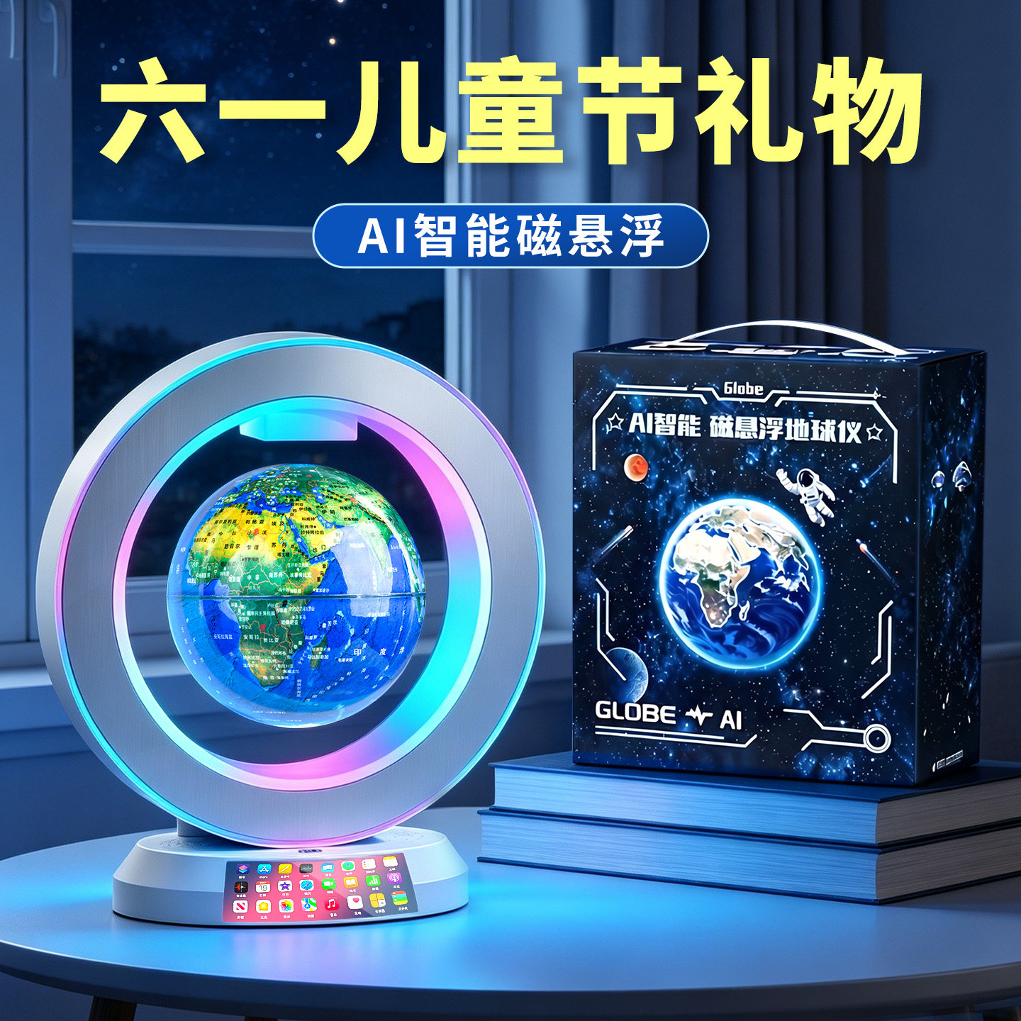 地球仪3d立体磁悬浮2026新款儿童启蒙男孩女孩六一儿童节ai智