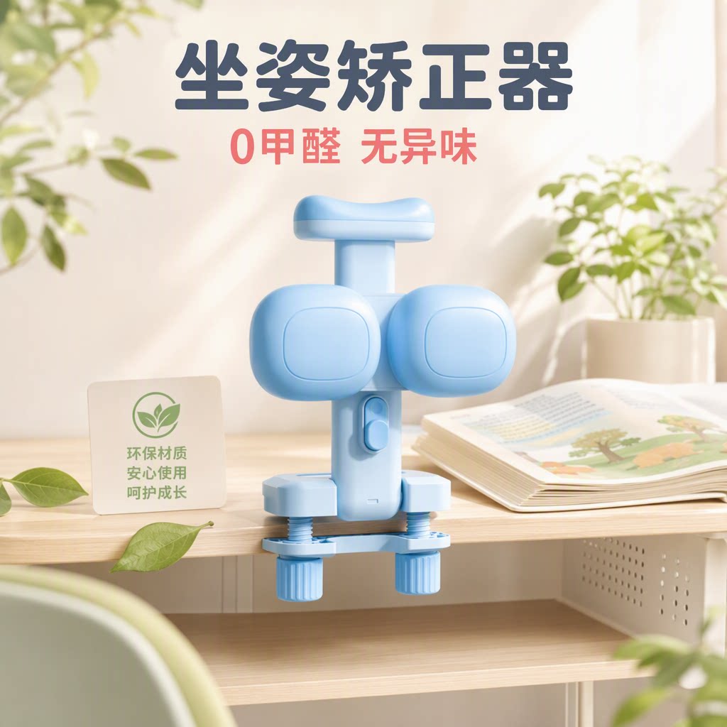 小学生坐姿矫正器儿童可托下巴写字姿势正姿纠正防低头视力保护器写作业书写矫正弯腰驼背护眼学习桌书桌支架