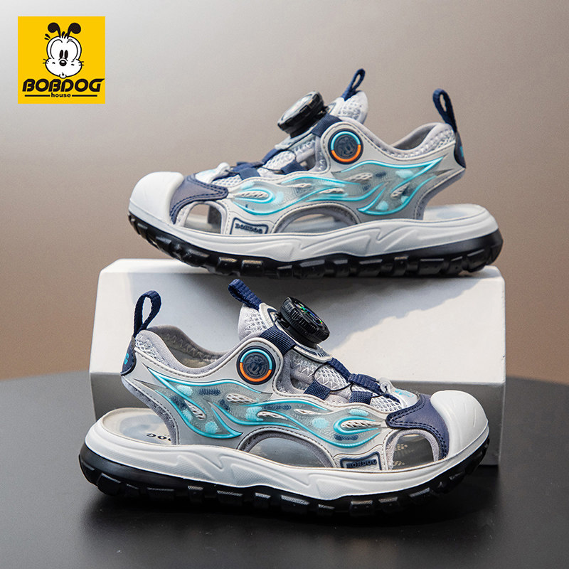 巴布豆男童包头凉鞋2026夏季新款儿童运动防滑透气溯溪鞋休闲鞋子