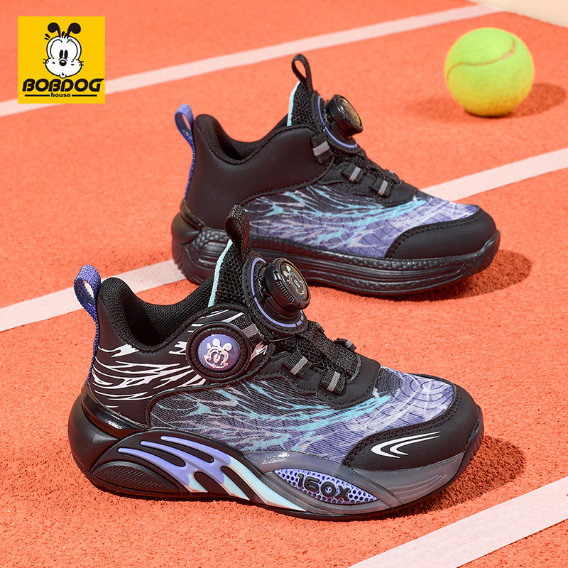 巴布豆男童篮球鞋2026春季新款儿童软底运动鞋防滑小学生休闲鞋子