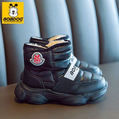 雪地靴中大童冬季加绒加厚防水