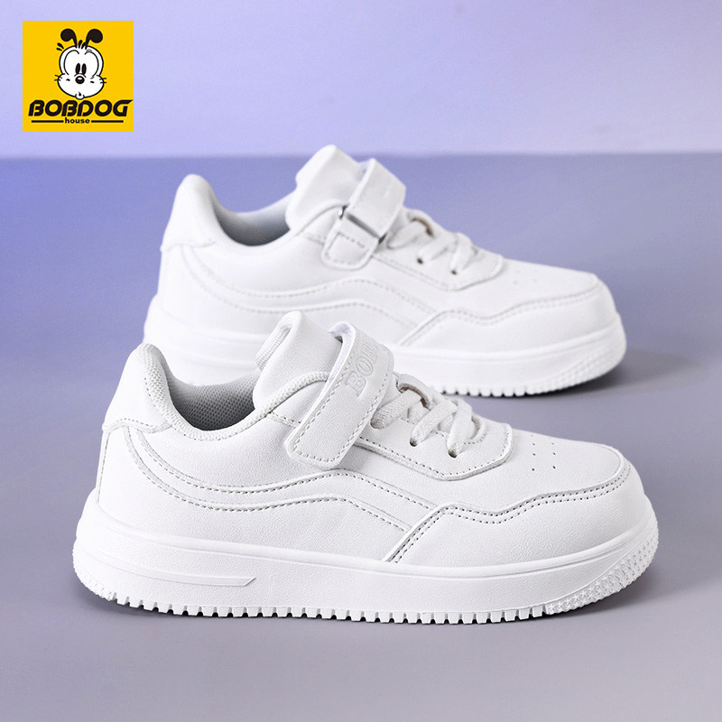 巴布豆儿童小白鞋男童鞋子2026春秋新款板鞋白色女童运动鞋童鞋