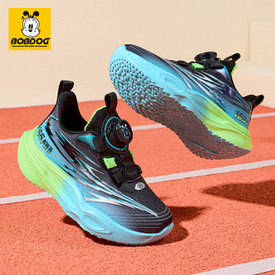 巴布豆男童运动鞋2026春季新款网面透气鞋儿童男孩防滑跑步鞋童鞋
