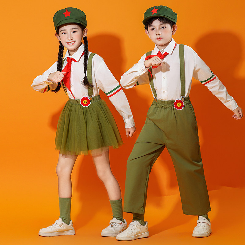 儿童小红军演出服幼儿园小学舞蹈表演红星闪闪红军八路军抗战服装