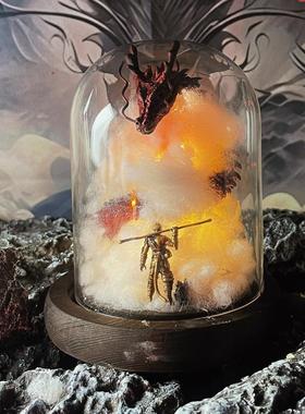 diy中国龙小夜灯国潮古风小众高级氛围感家居摆件卧室床头氛围灯